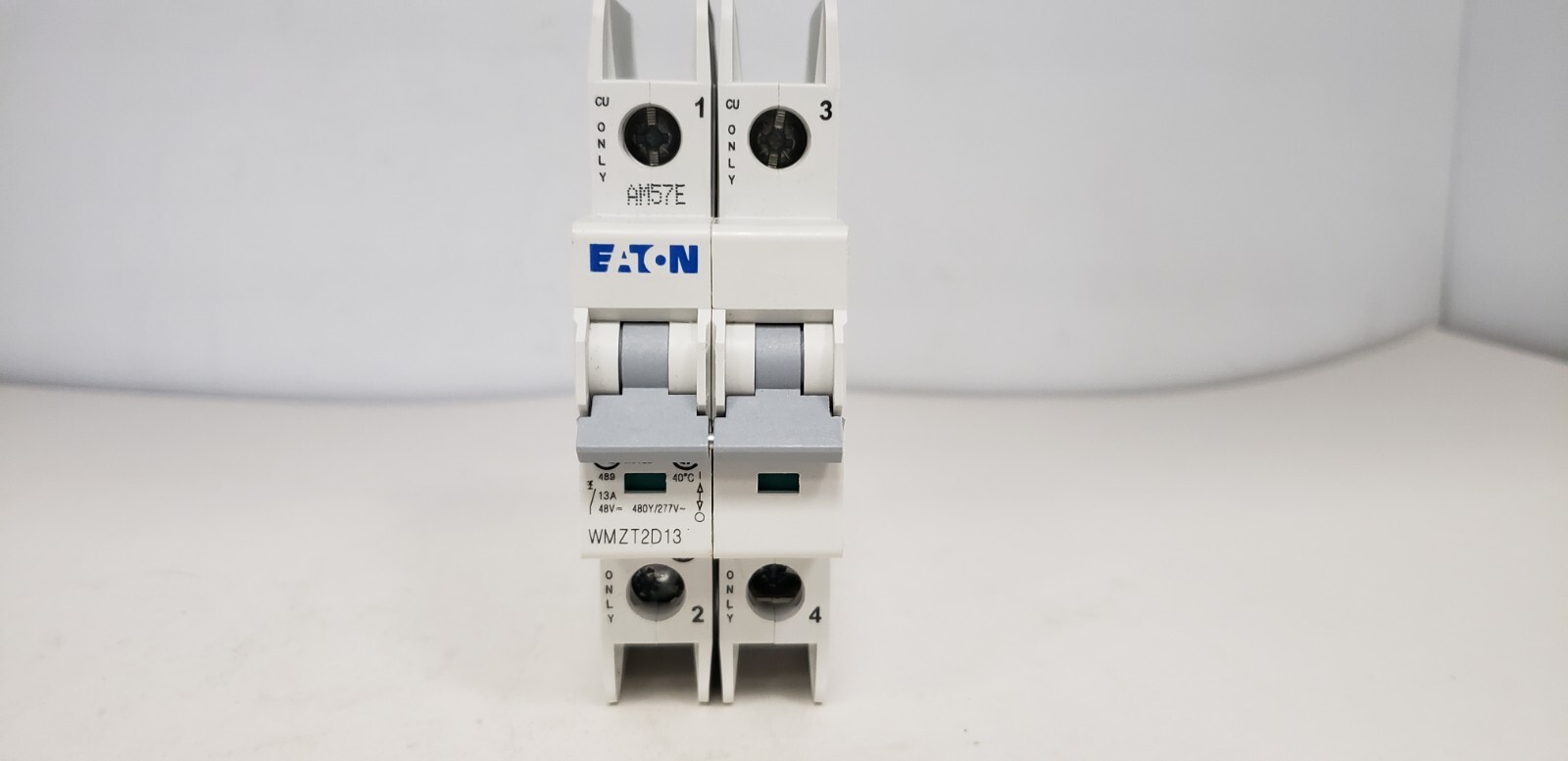 EATON WMZT2D13 (FAZ-D13-2-NA) CIRCUIT BREAKER, 2P 13A 480Y/277V 10kA TYPE D NIB