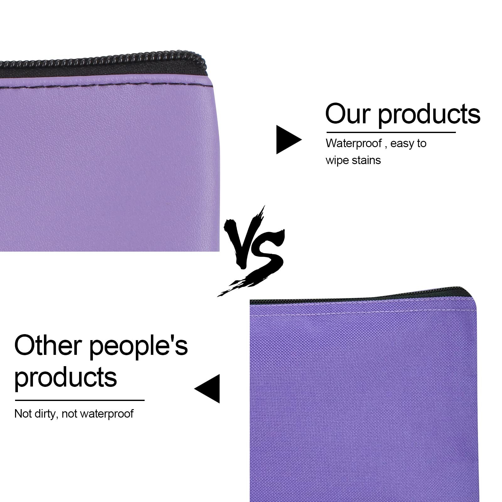 2 Pieces Money Bags with Zipper, 11×6.1 inch Pouch, 2 Pieces, Purple