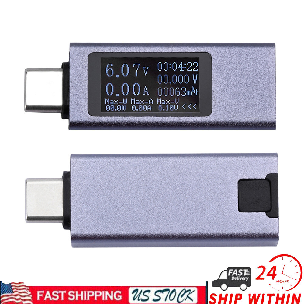 USB Type-C Power Tester Voltage Current Meter USB-C Multimeter DC 4-30V 0-12A US
