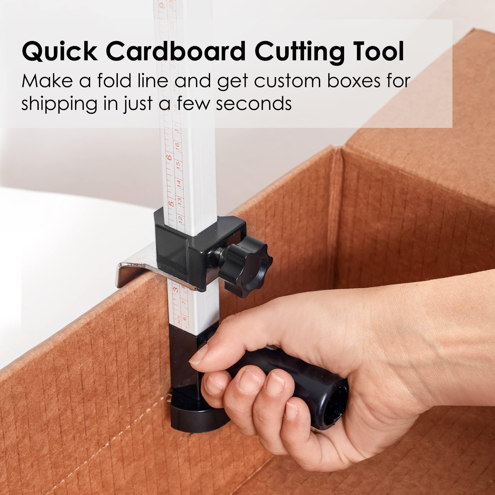 Box Resizer Tool with Scoring Wheel – Cardboard Box Reducer to Customize Shippin