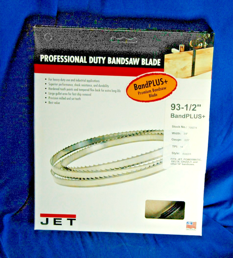 2 Pack-JET 93-1/2″ x 3/8″ x .025″ x 14 TPI Raker Bandsaw Blade