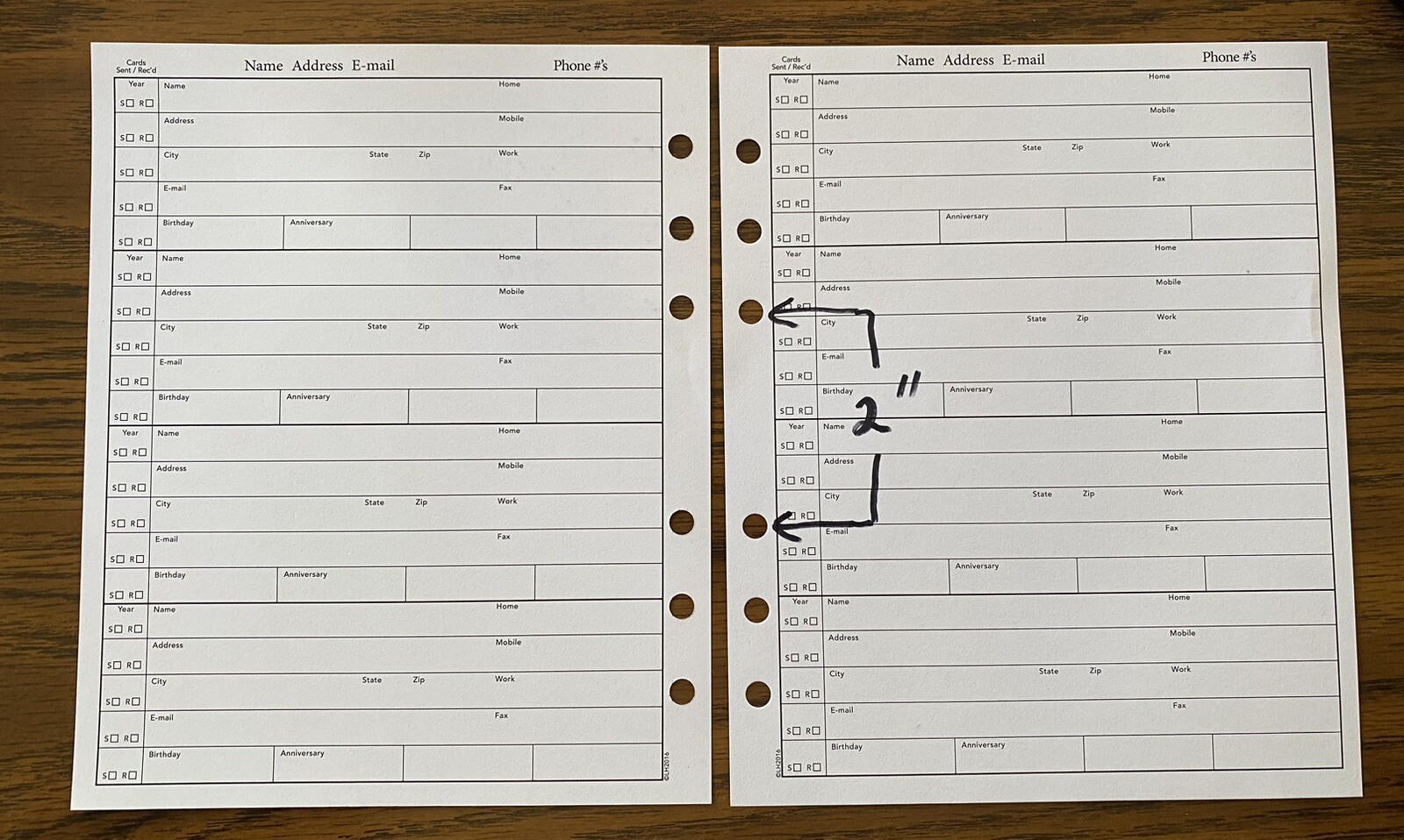 5 3/4 x 7 Inches Address BOOK REFILL 48 Pages ( 24 Sheets ) Fits Older Hallmark