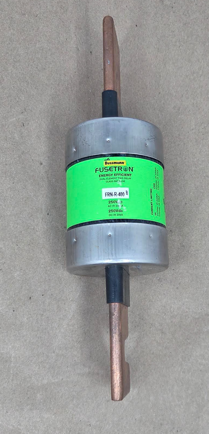 Bussmann FRN-R-400 Fusetron 400A 250V Class RK5 Time Delay Fuse