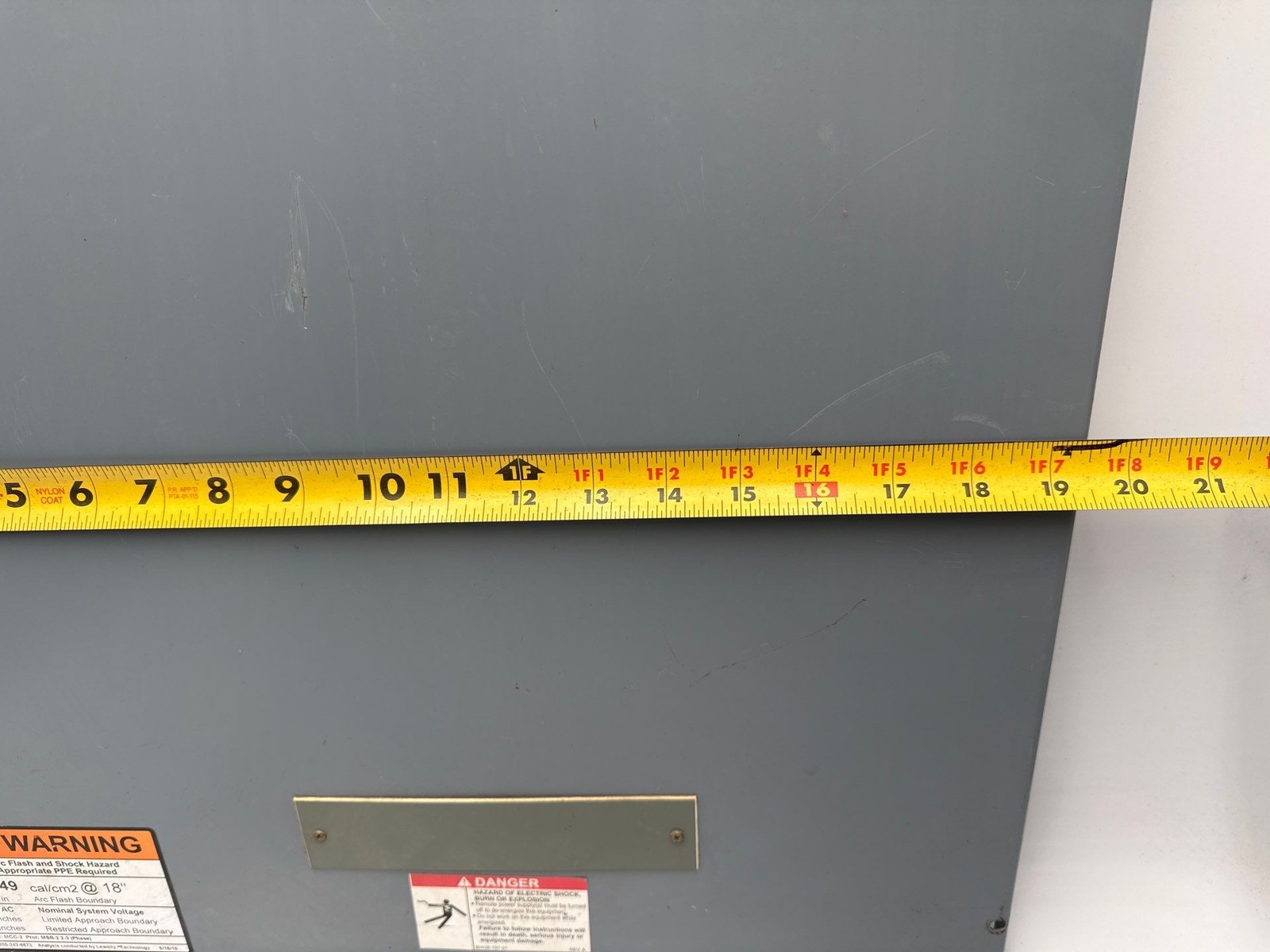 Square D Model 6 24in x 19-1/2in MCC Filler Name Plate Motor Control Center