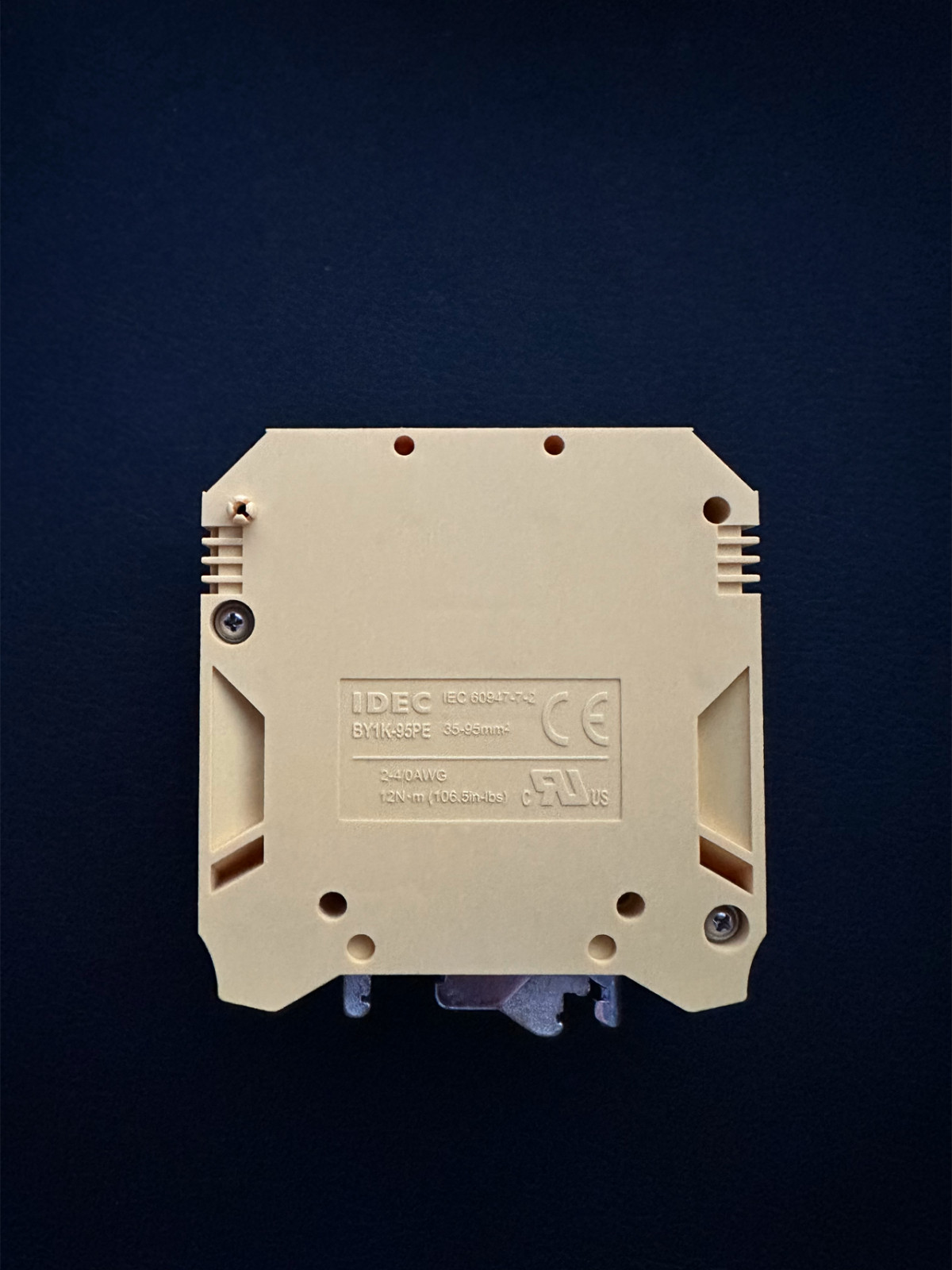BY1K-95PE IDEC Screw Clamp Terminal Block 4-1/0 AWG 6Nm 150A 1000V Insulation