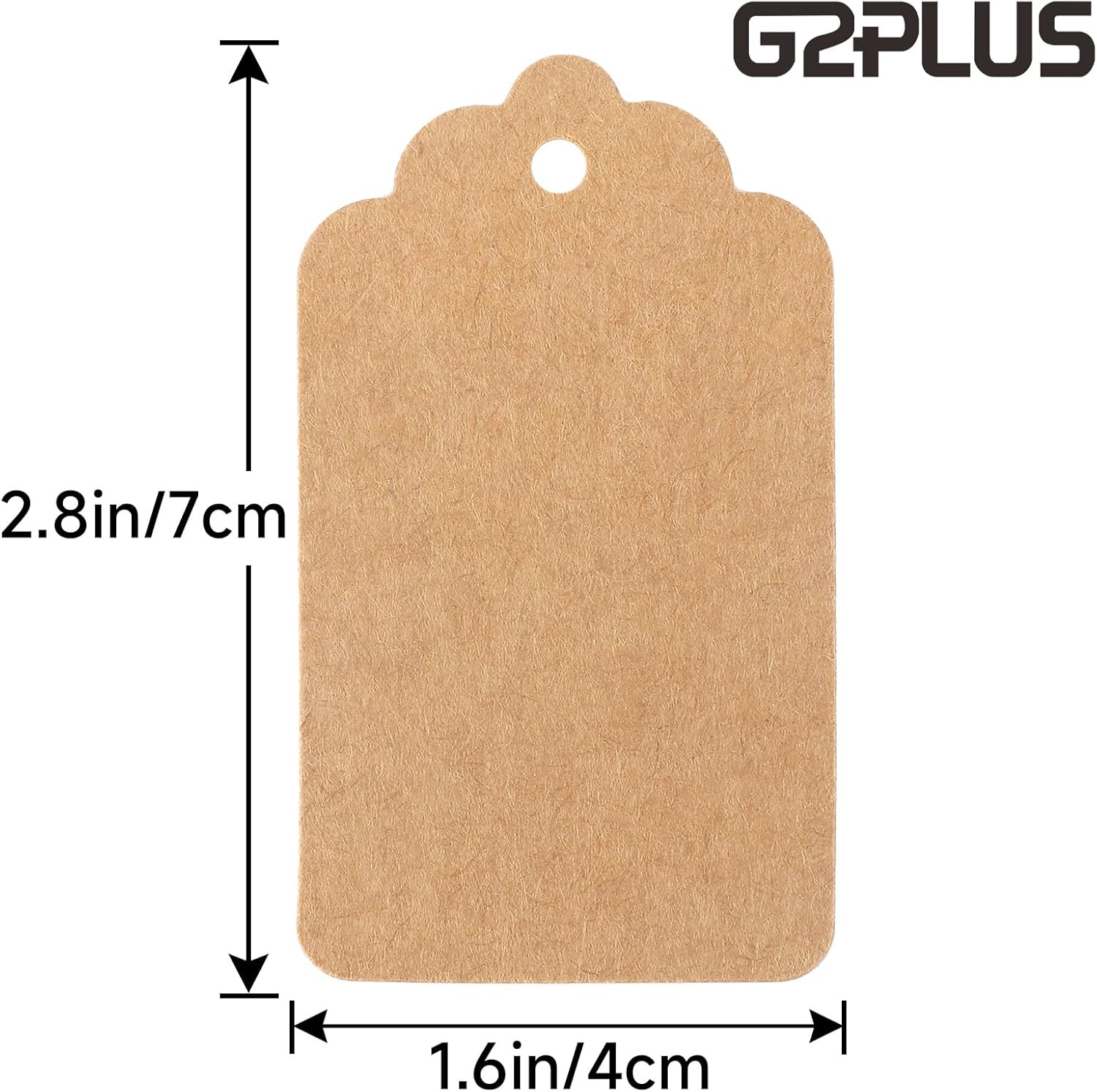 100PCS Kraft Paper Gift Tags with String, 2.8×1.6 in Blank Gift Tags, Marking Pr