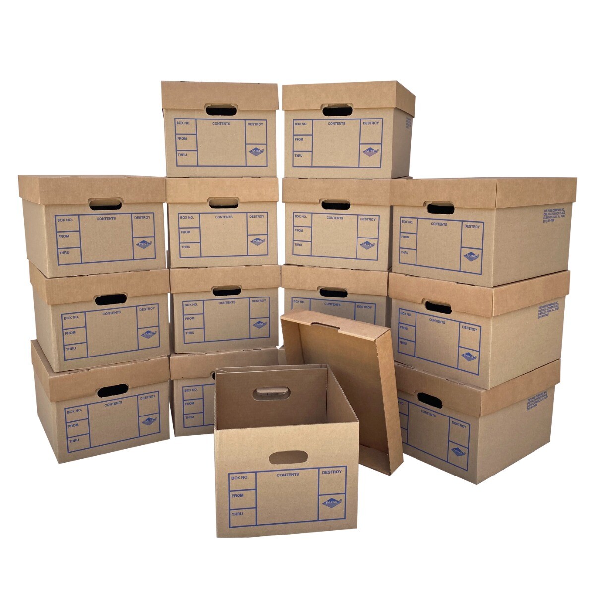 UBMOVE File Boxes 200# Strength, Small, 15″ x 12″ x 10″, 15 Pack