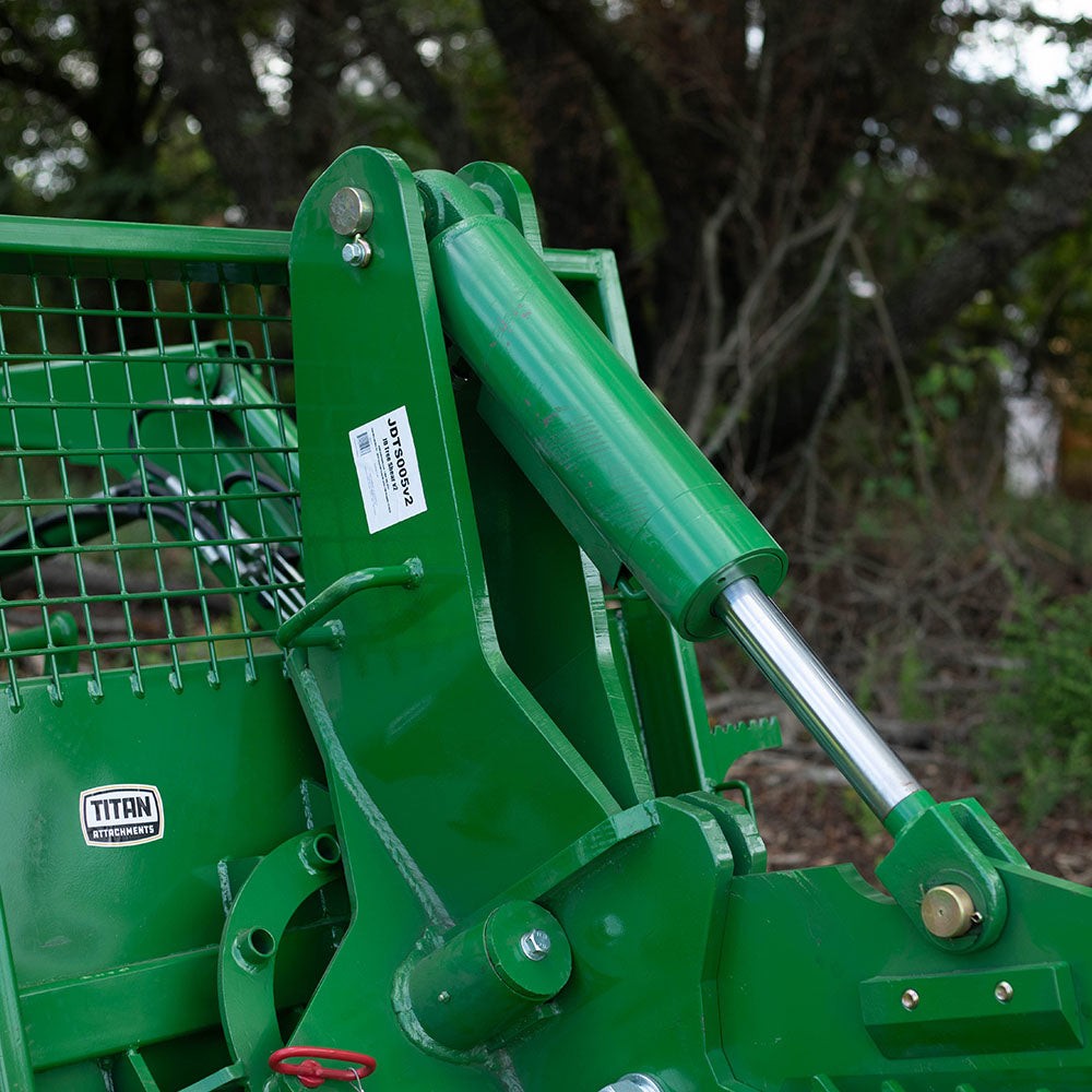 Titan Attachments 12″ Rotating Tree Shear Attachment 5″ Cylinder JD Hook and Pin