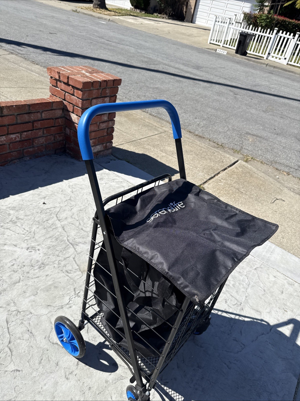 SereneLife Large Folding Utility Shopping Cart with Removable Liner – Assembly**