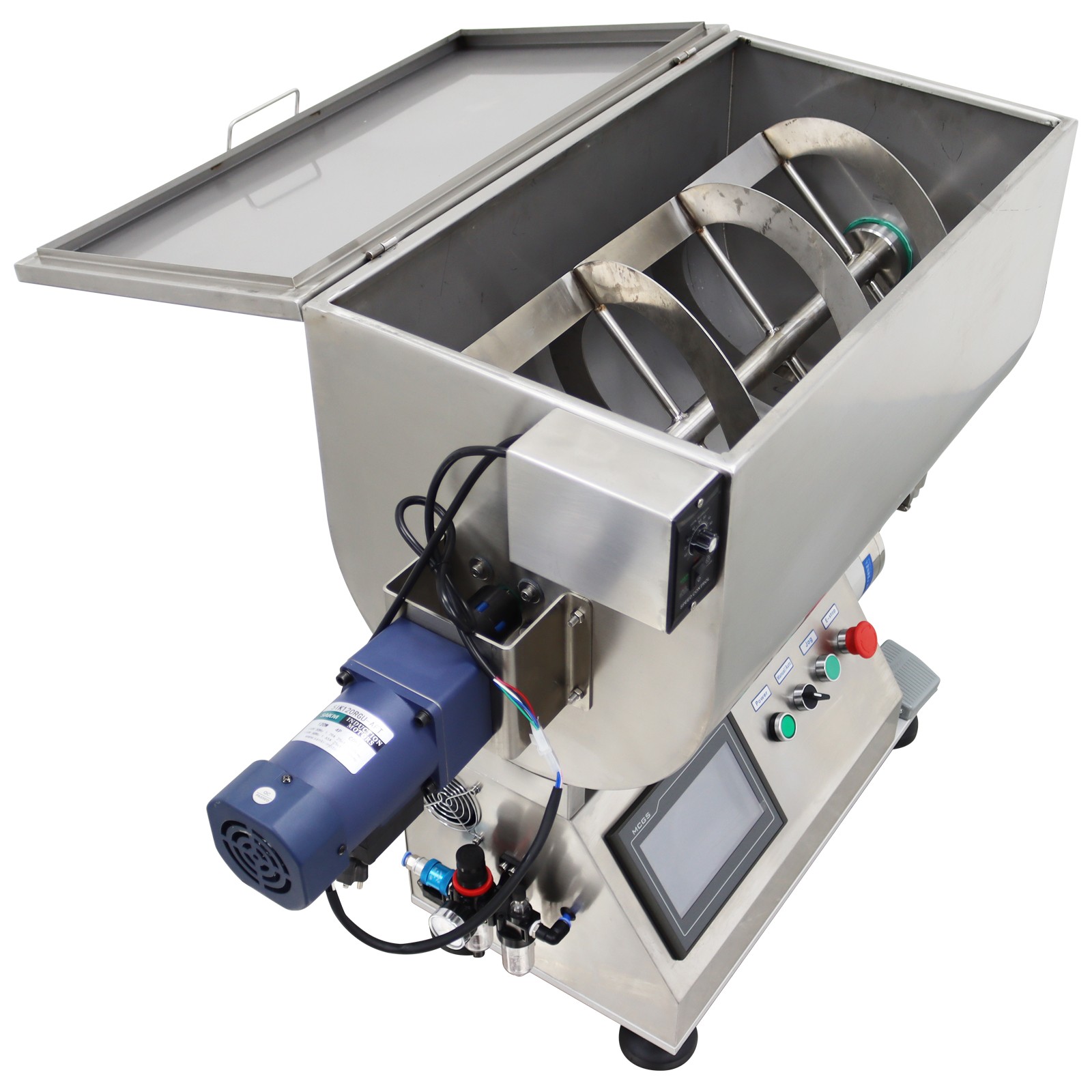 10-50000ml Rotary Pump Filling Machine Liquid Paste Filler 80L Mixing Hopper110V