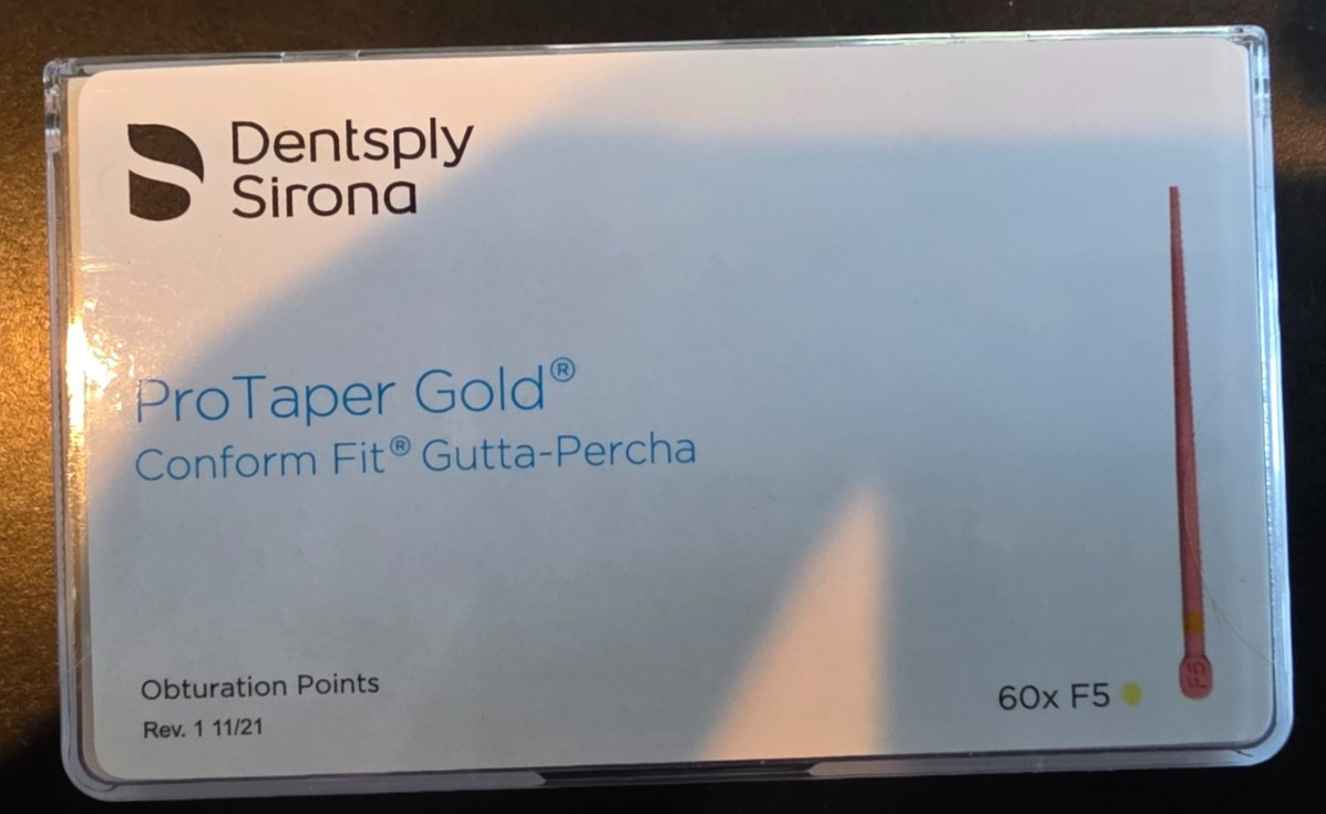 ProTaper Gold Confirm Fit Gutta Percha Obturation Points Dentsply Sirona 60/Pk