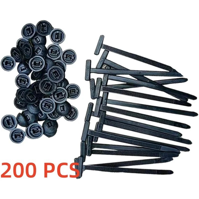 500 PCS-Universal Cable Tie Buckle, Heavy Duty Self-Locking Nylon Zip Tie Holder