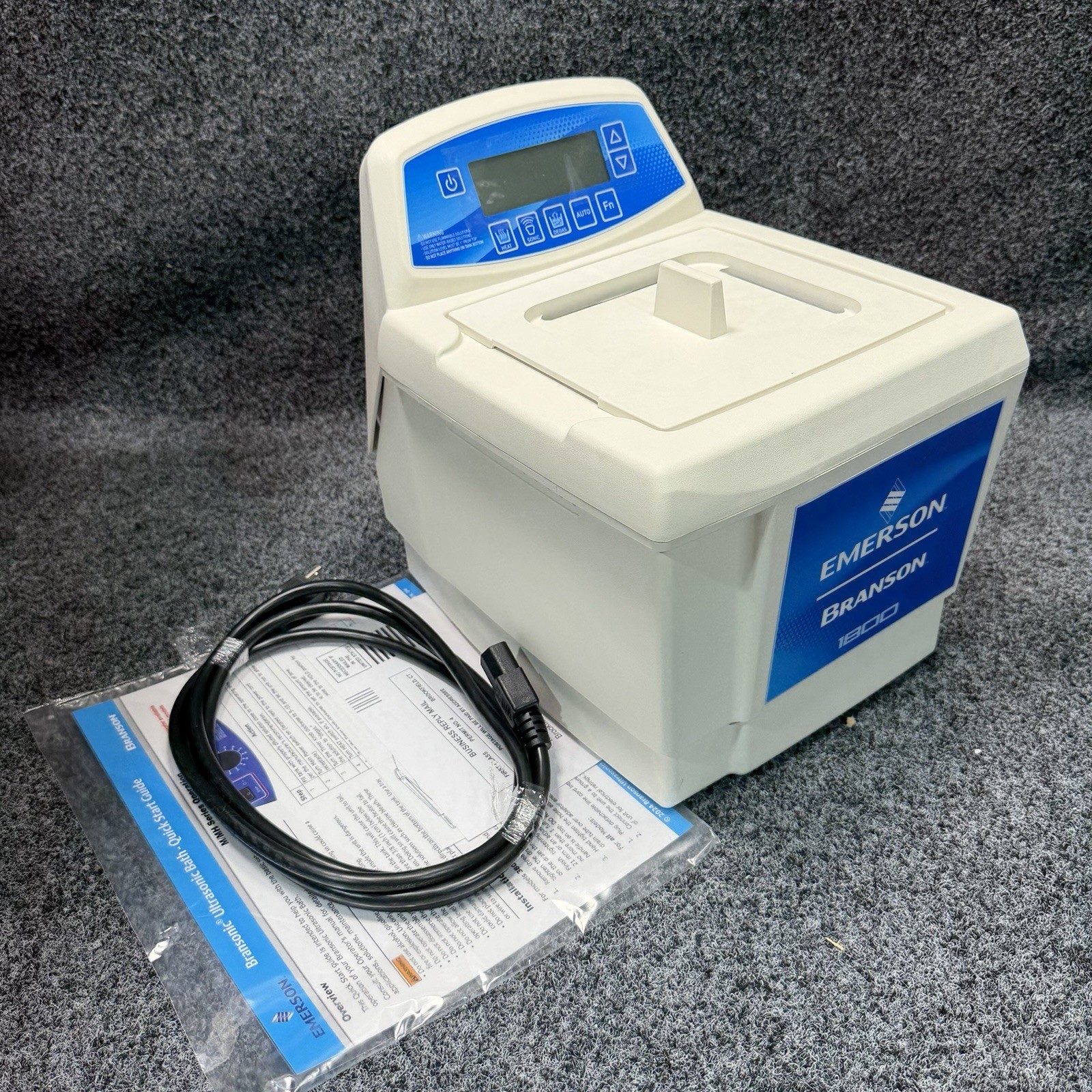 Branson CPX1800H Ultrasonic Cleaner 0.5 gal, Degas/Heat/Sweep, Timer