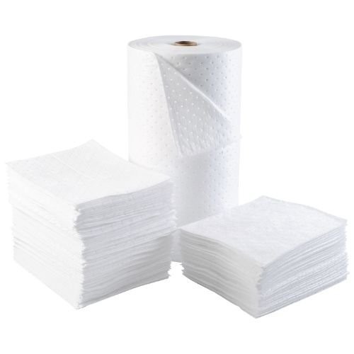 Heavy Weight Oil Absorbent Pads 100 Count 15 x 17 Inch Meltblown Polypropylene
