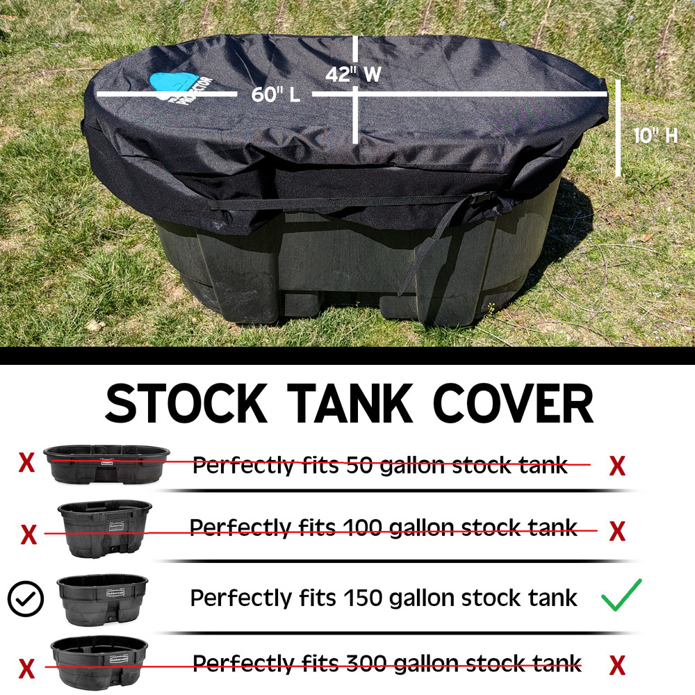 Rubbermaid 150 Gallon Stock Tank Cover Ice Water Therapy Ice Bath Cover Coldtank