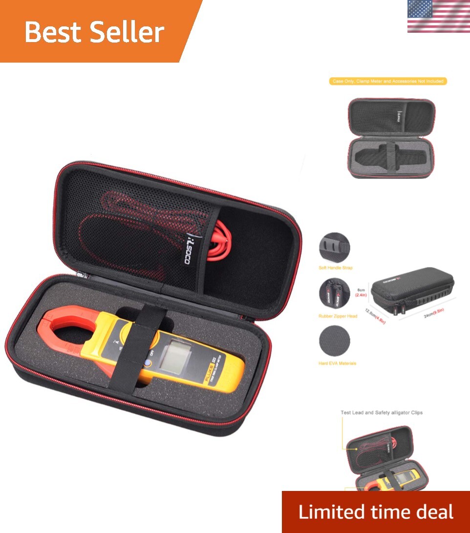 Professional-Grade Clamp Meter Case for Fluke 302/323/324/325 & KAIWEETS