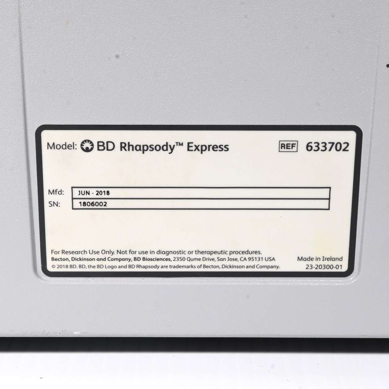 BD Rhapsody Express 633702 Single-Cell Analysis System + Warranty