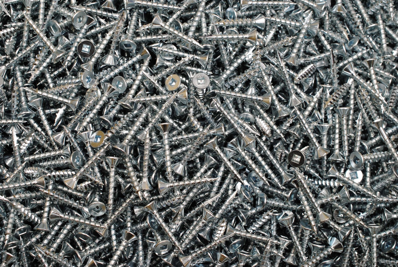 (1000) Square Drive Flat Head 8 x 1 Type 17 Wood Screws Zinc Plated #8