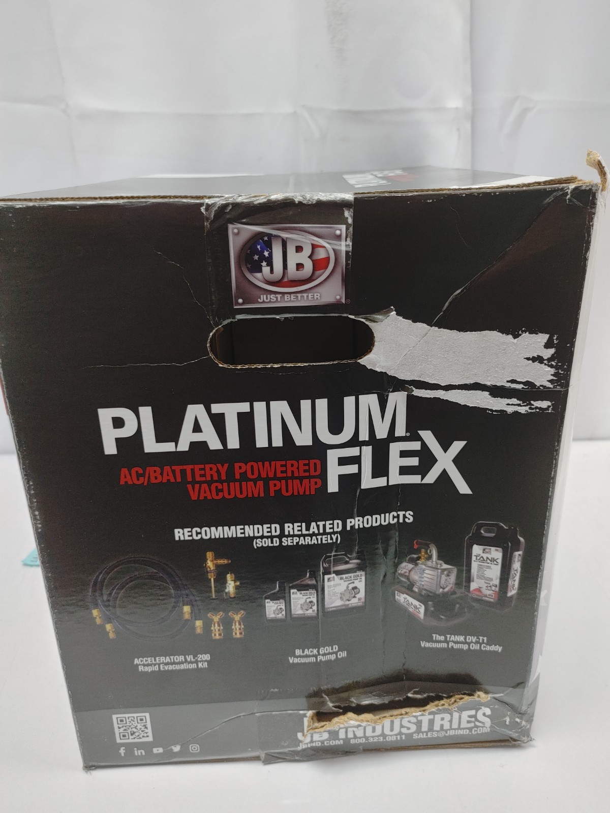 JB INDUSTRIES DV-85-FLEX PLATINUM FLEX AC/Battery Powered Vacuum Pump – SEALED