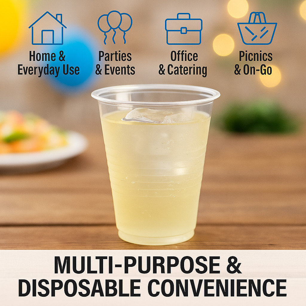 Metro Source 5 oz Clear Plastic Cups 2400 Ct | Disposable Drinkware for Parties