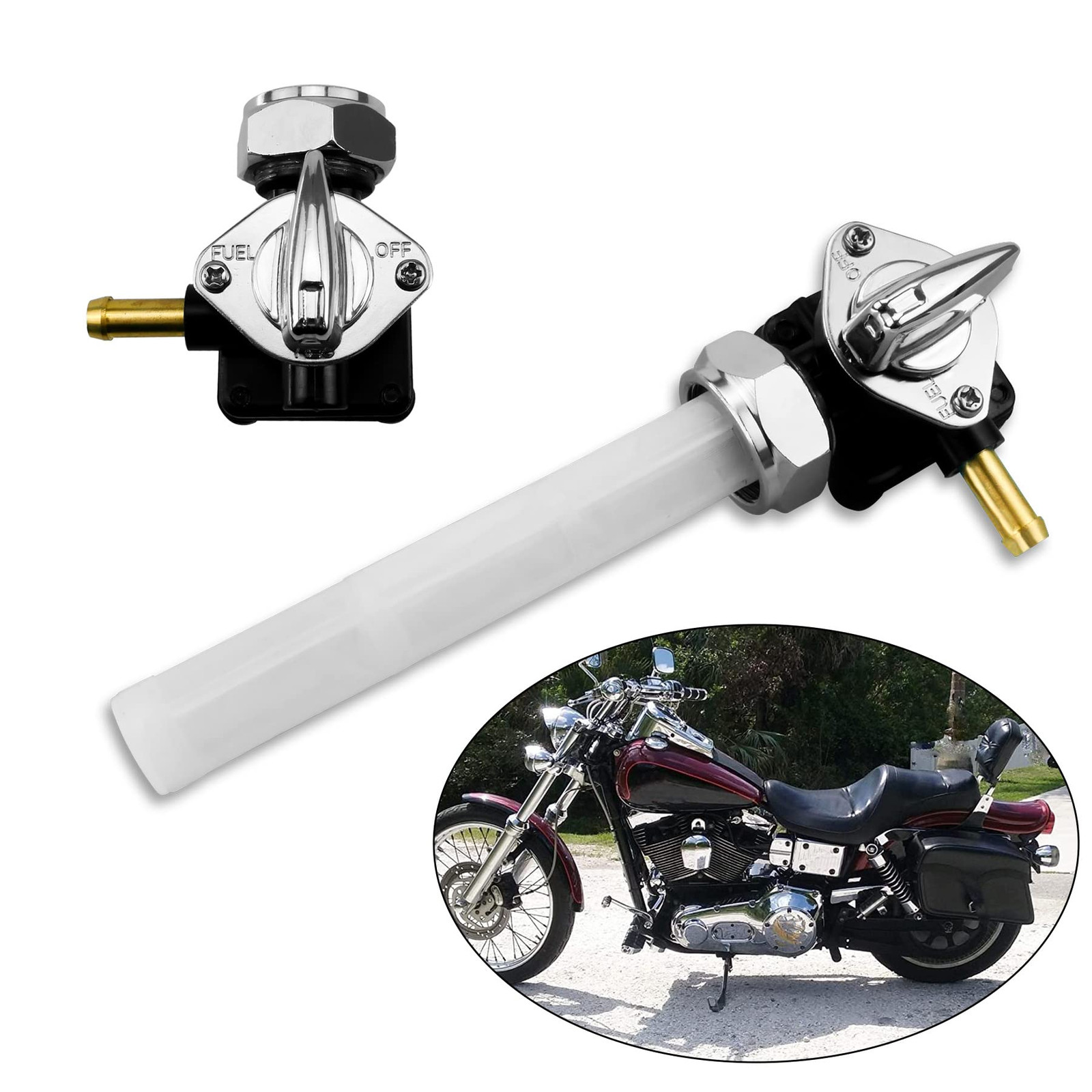 Motorcycle Fuel Valve Petcock for Harley FLST FXST FLT FXD 1995-2001 1340Cc.💫