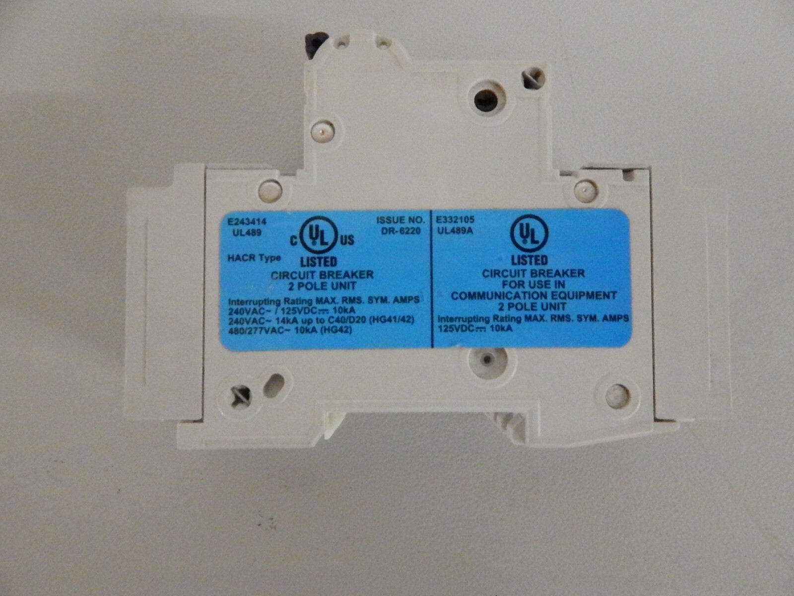 SIEMENS, 50A, 5SJ42, Trip C, Type NSJ, 2 Pole Circuit Breaker