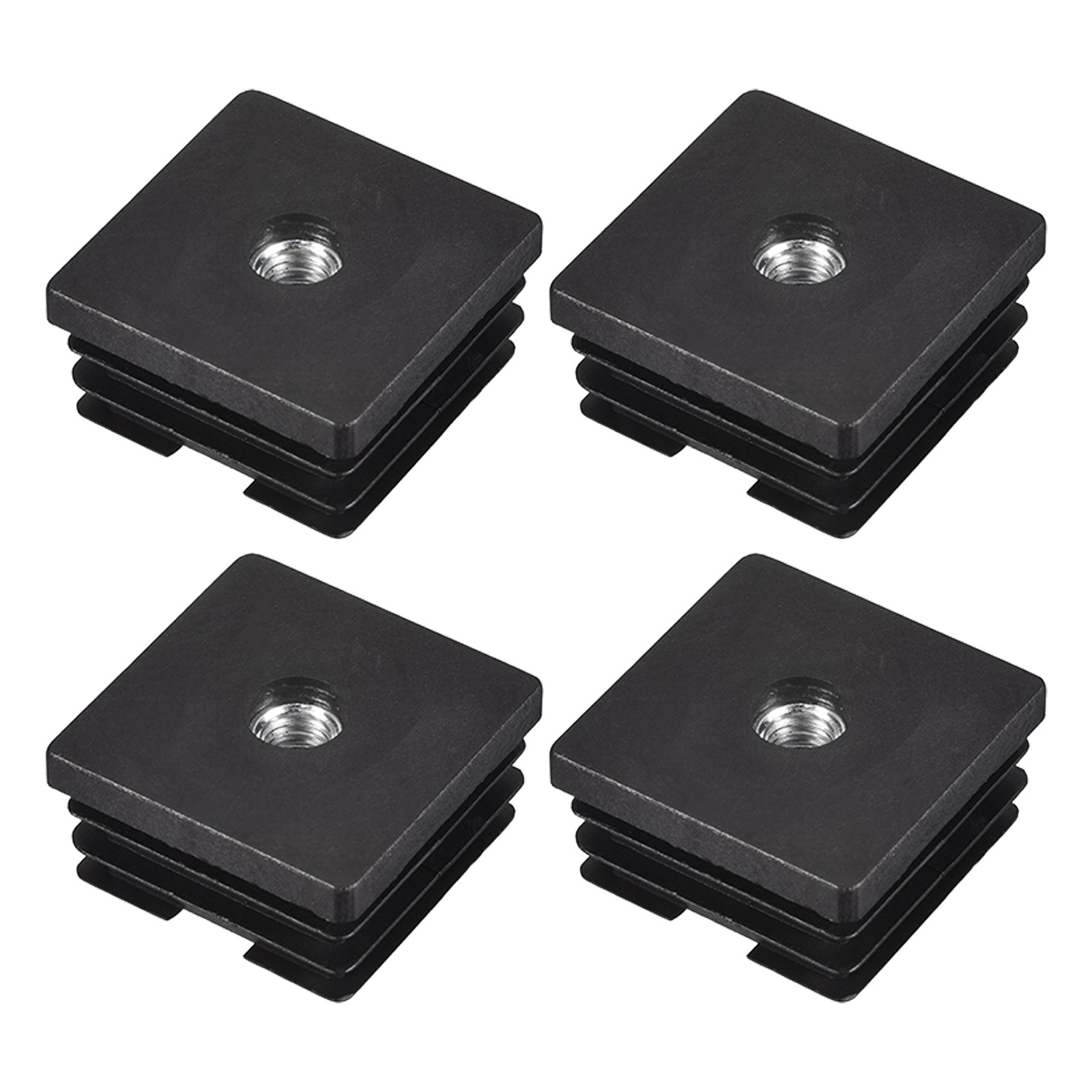 4Pcs 1.5″x1.5″ Caster Insert with Thread Square M8 Thread for Furniture