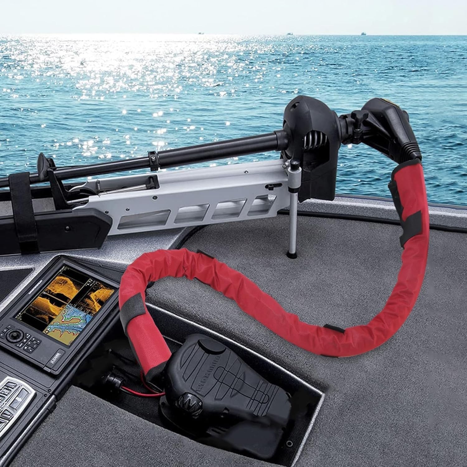 48Inch Trolling Motor Cable Sleeve – Weatherproof Red