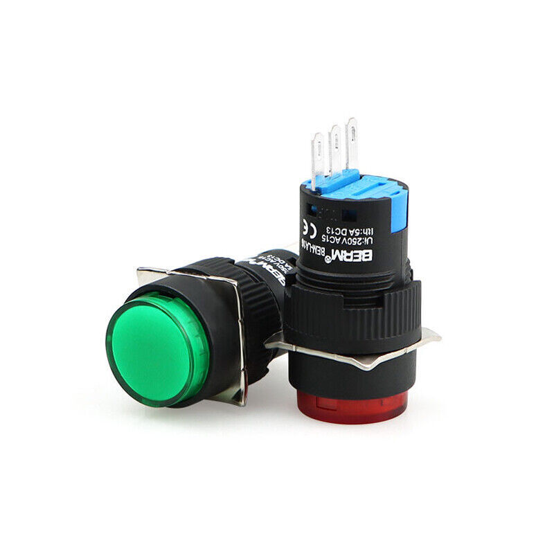 Push Button Switch Momentary/ Latching Start Stop ON/OFF 1 NO 1 NC 16mm 12V/24V