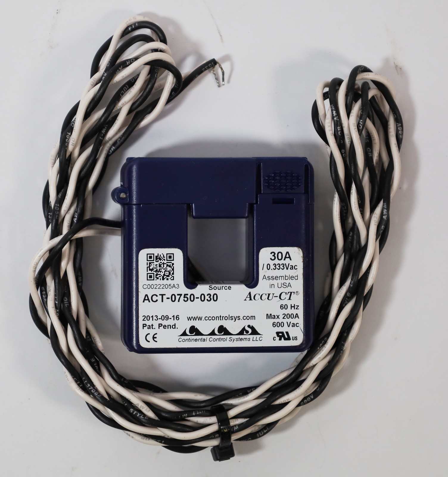 (Lot of 9) Continental Control Systems ACT-0750-030 30Amp Accu-CT Transformer