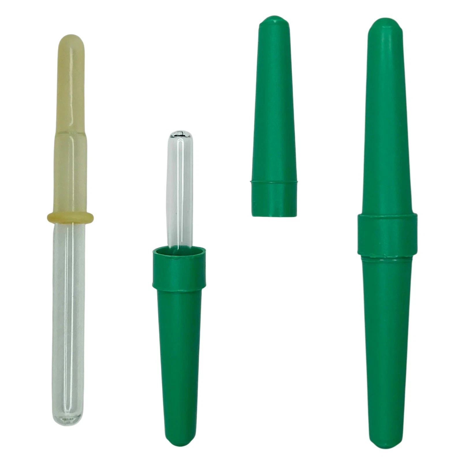 3 Reusable Glass Dropper Pipettes with Rubber Bulbs & Protective Cases 9 cm