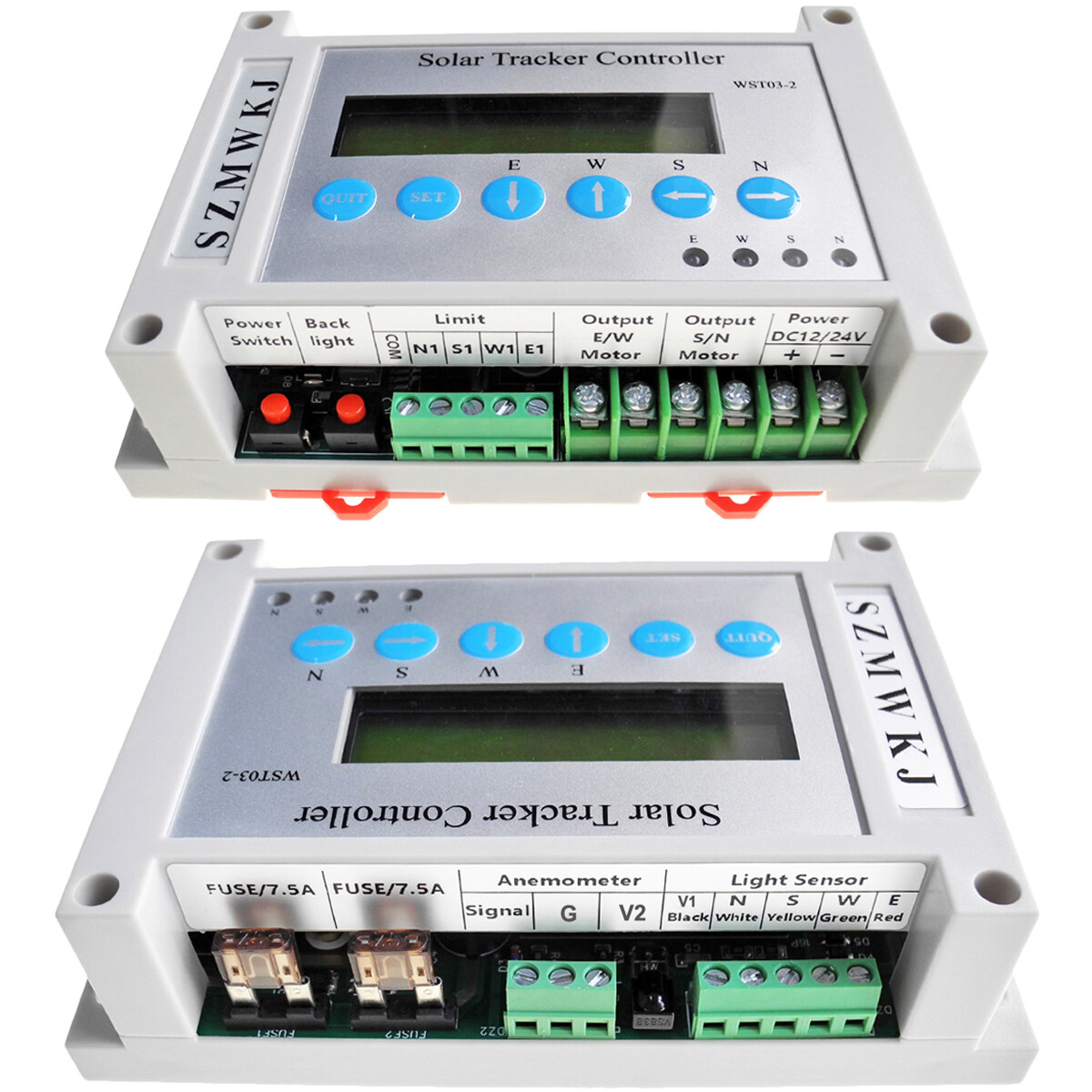 Electric Single Axis Solar Tracker Controller With Linear Actuator Anemometer IG