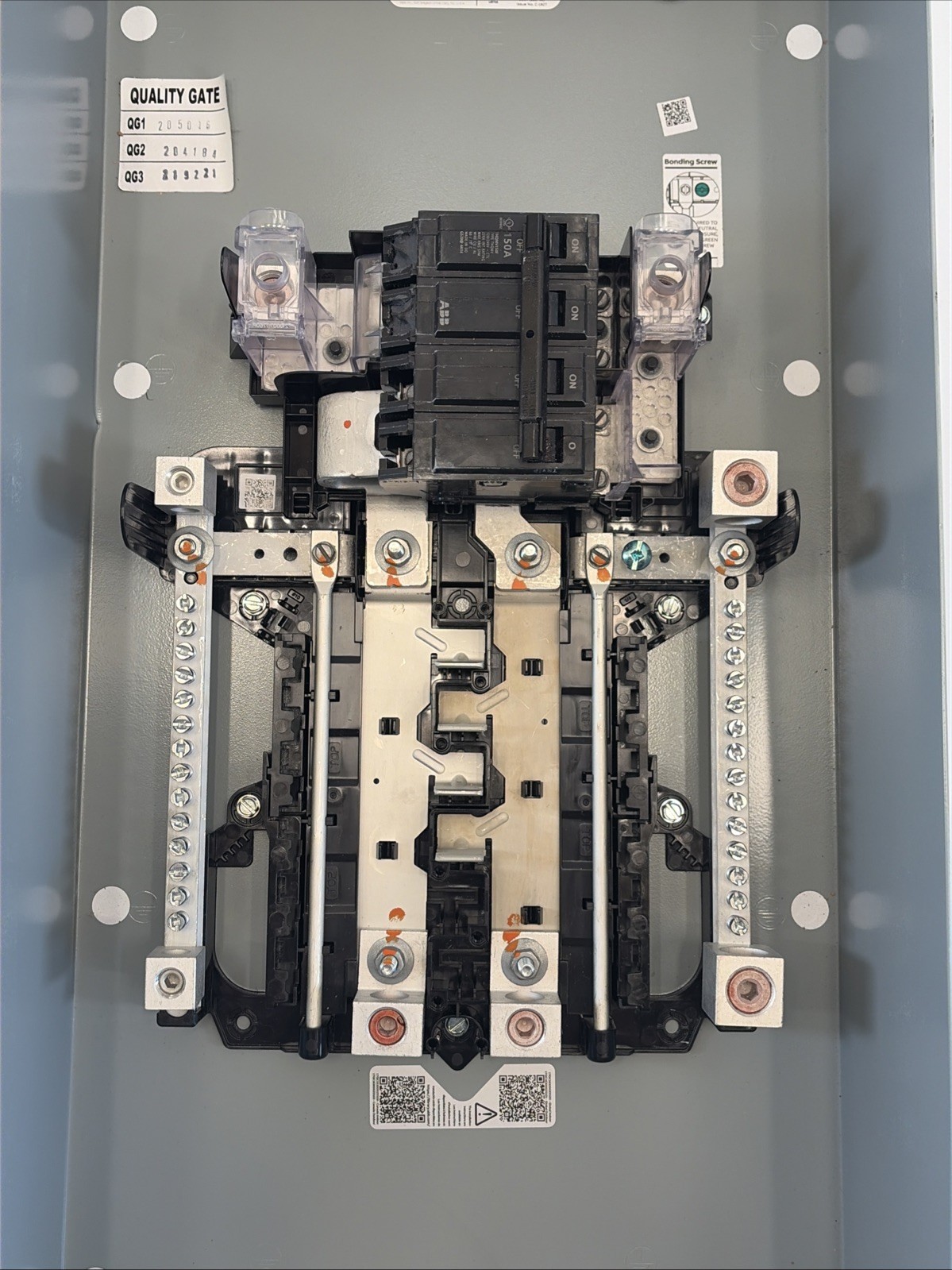 ABB 150A 8/16 Main Breaker Panel Outdoor PAM0815RFL PlugOn Neutral Feed Thru Lug