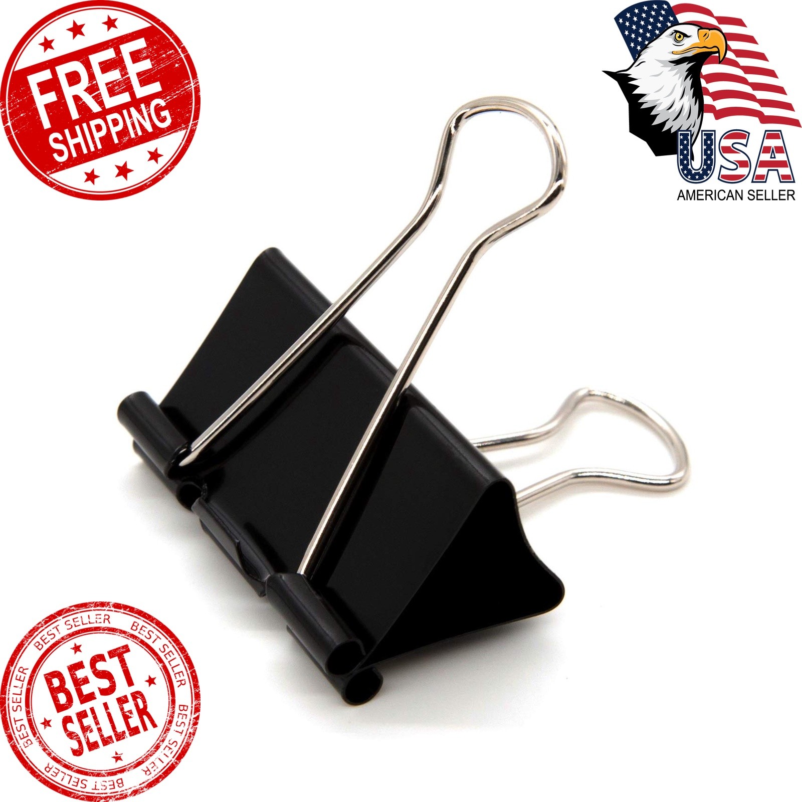 DSTELIN Large Binder Clips 1.6-Inch (24 Pack), Big Paper Clamps Clips for Off…
