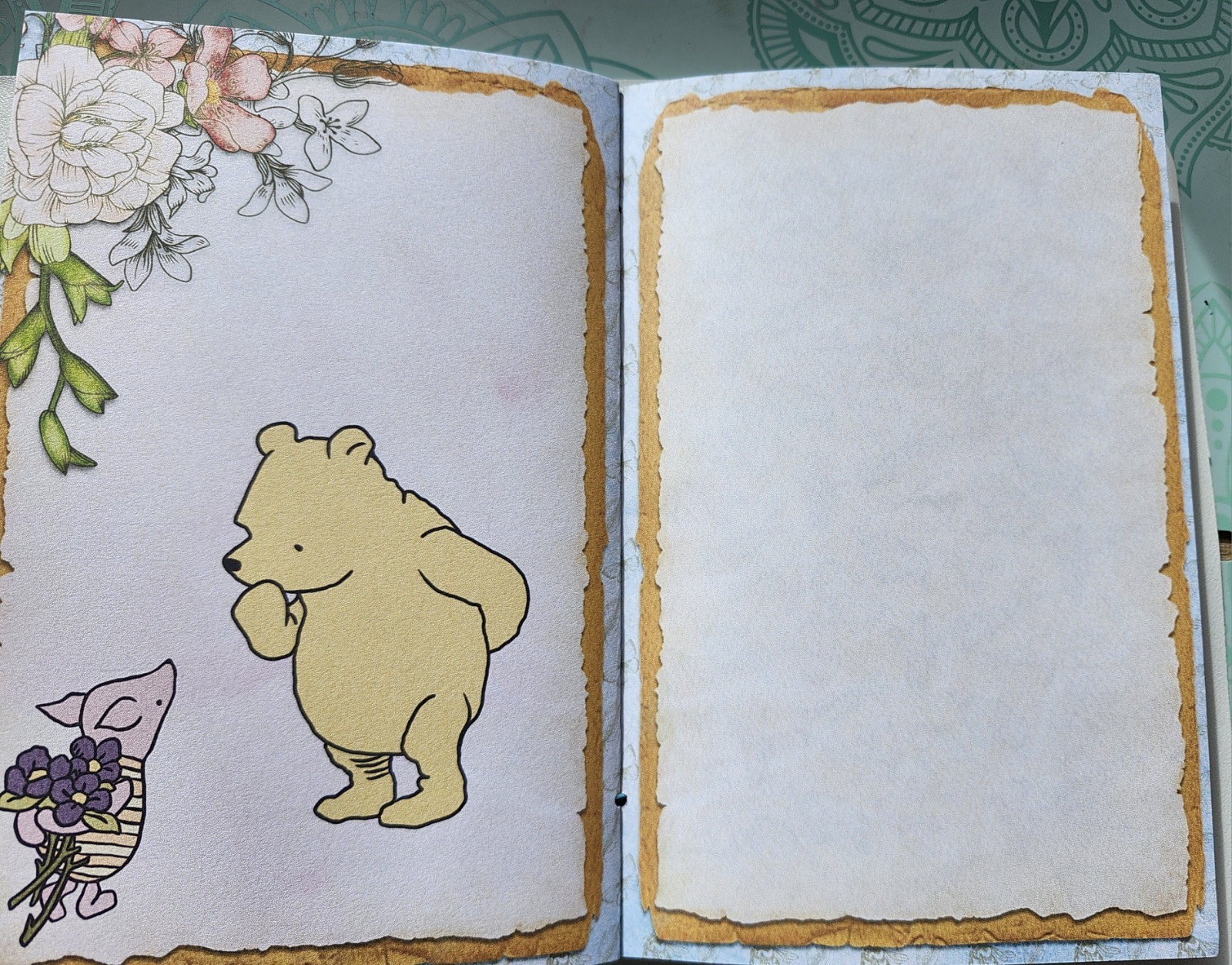 Junk Journal Booklet «WINNIE THE POOH» Retro Classic Storybook Style LG 9×6 40p