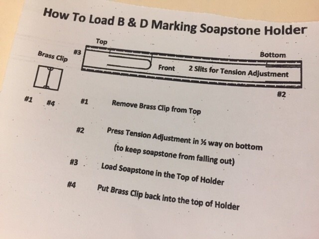 Medium Marking Soapstone 1/16″( box of 120 stks) with Brass Holder (MSS-120B)