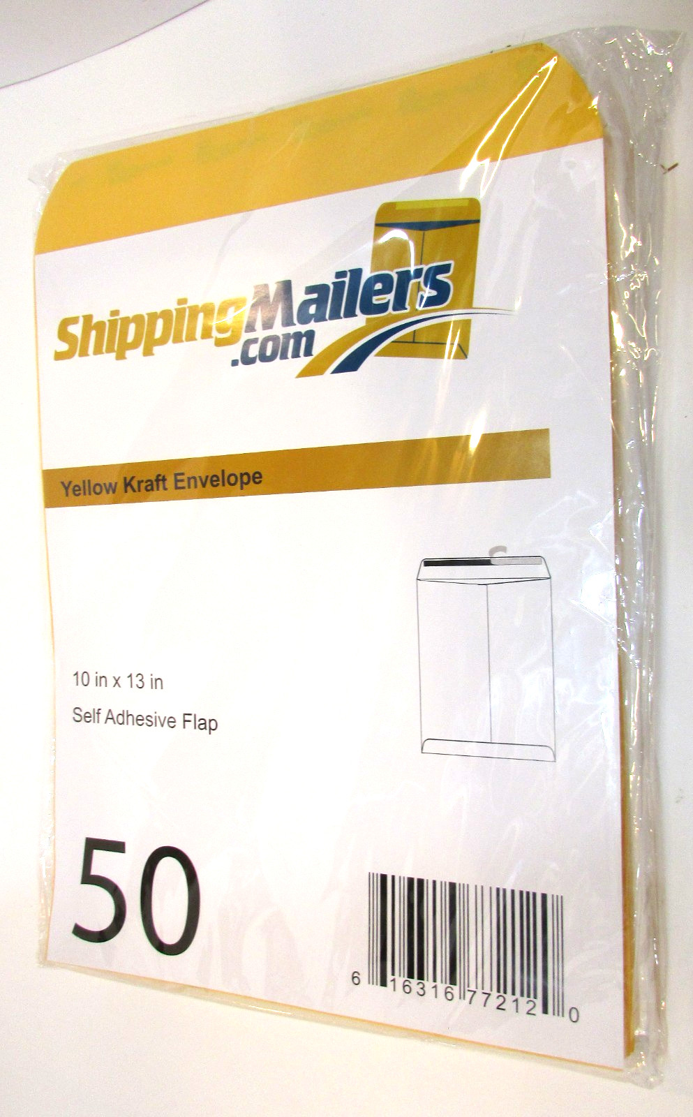 Pack 50 New 10×13 Yellow Kraft Envelopes Self Adhesive Seal FREE SHIPPING !