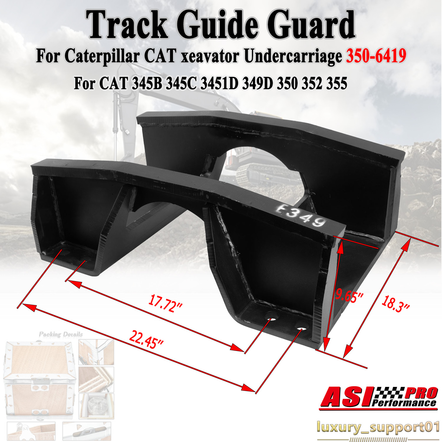 Track Guide Guard FOR Caterpillar CAT 345B 345C 345D 349D 350 352 355 #3506419