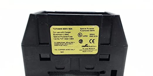 Cooper Bussmann Tcfh100n Fuse Holder Screw Mount For Use With Class Cf Tcfh100n