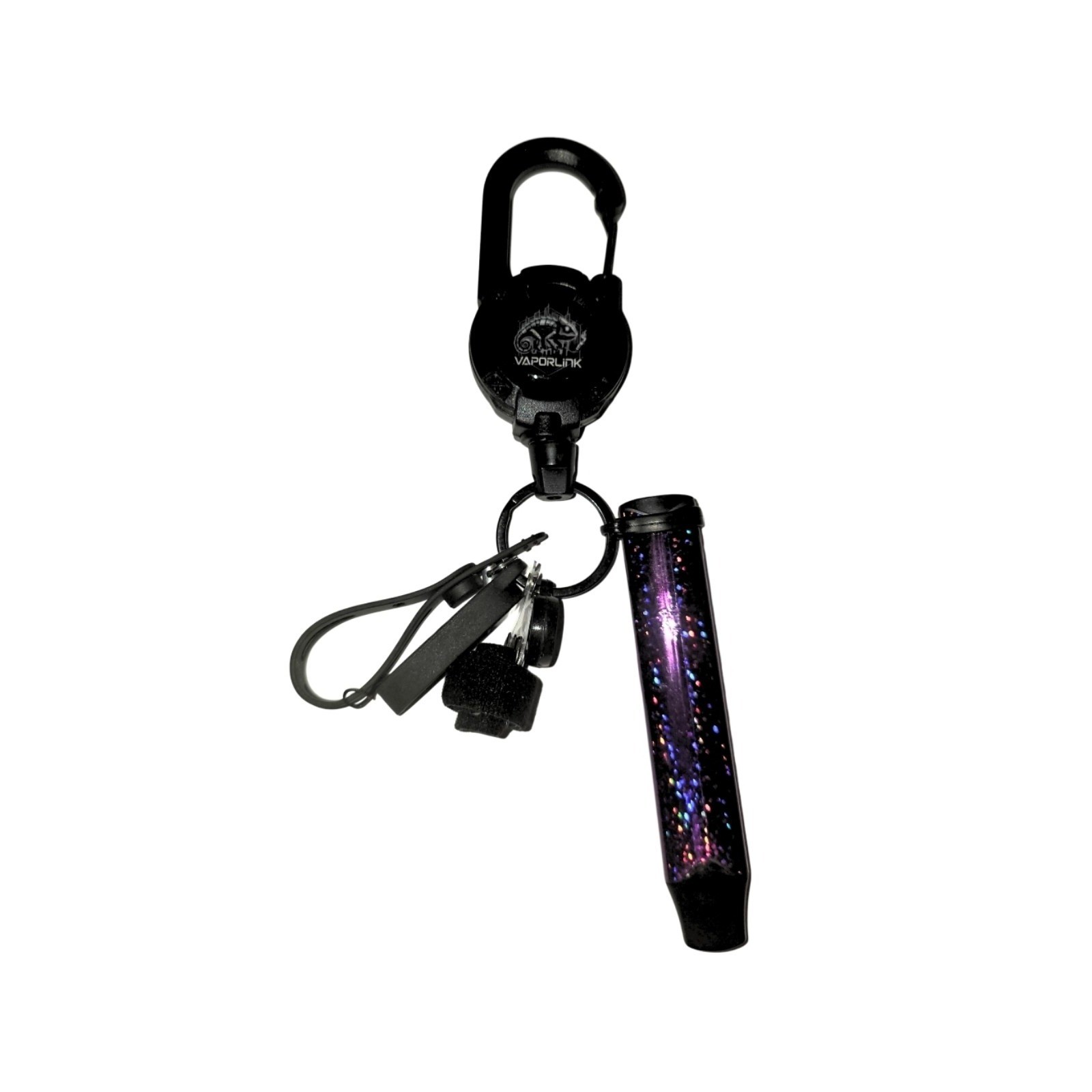 BLUE Vaporlink Leash Heavy-duty Retractable Carabiner Keychain Anti-Lost/Theft