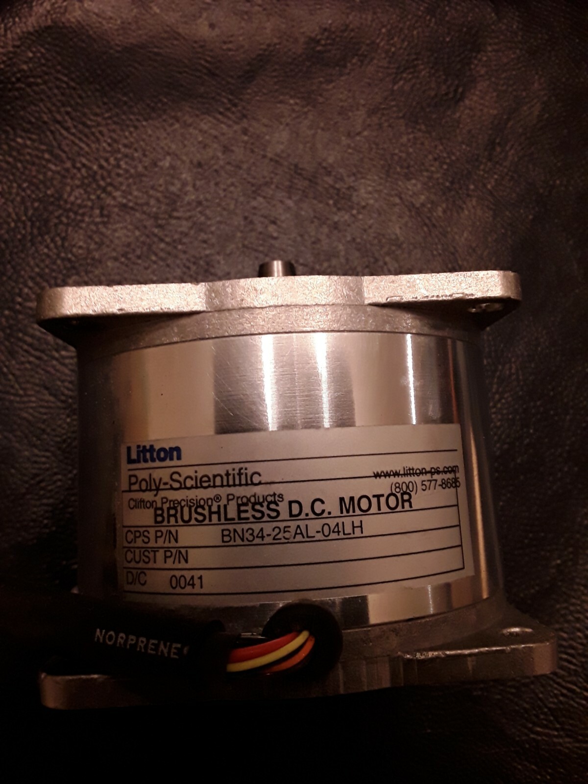 LITTON POLY-SCIENTIFIC CLIFTON PRECISION BN34-25AL-04LH BRUSHLESS DC MOTOR