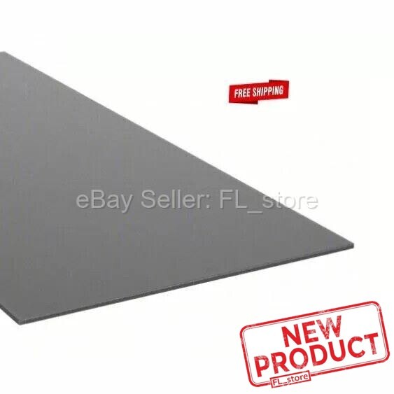 ABS Plastic Sheet 1/16″ Thick x 48″ L x 12″ W Opaque Black Stock 4 Feet Long NEW
