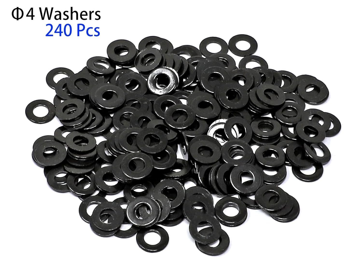 M4x6-50mm Hex Socket Screws, 240 Pcs, Black Oxide