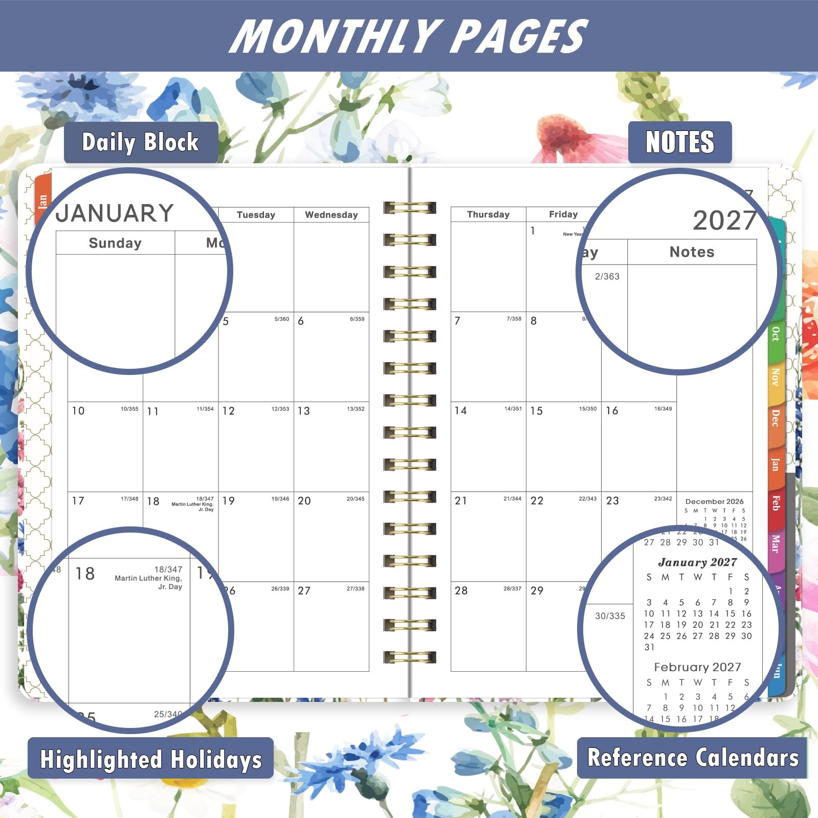 2027 Planner – 2027 Planner Weekly and Monthly, Jan 2027 – Dec 2027,2027 Cale…