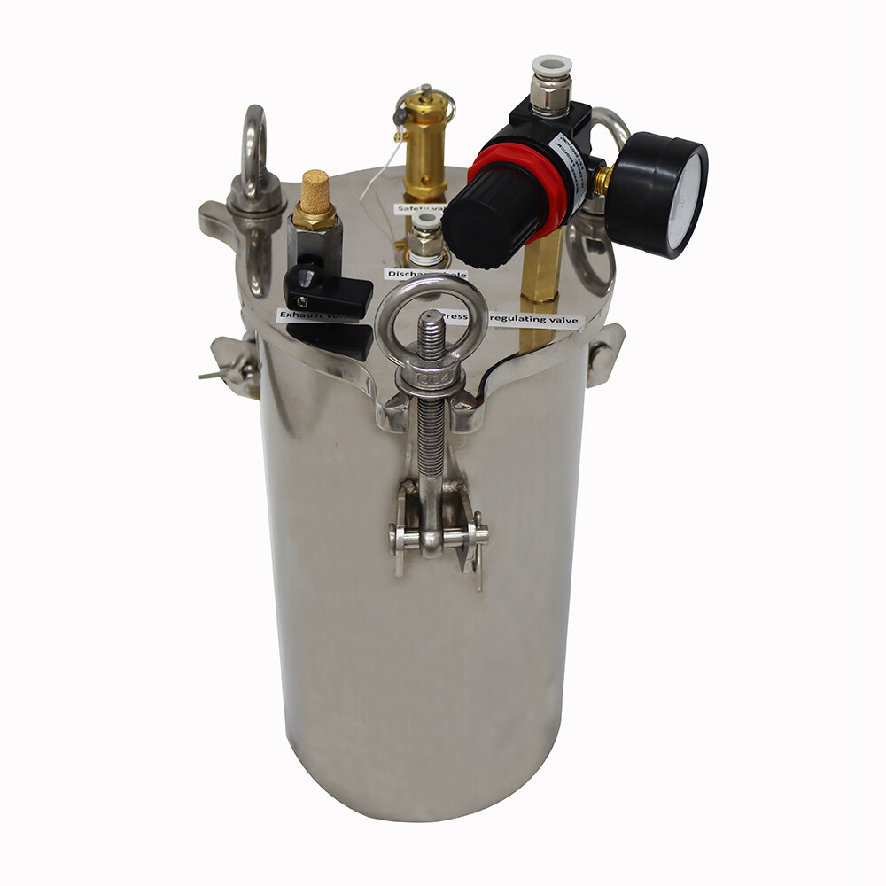 3L 5.2in Stainless Steel Pressure Tank Dispenser Glue Dispensing Storage Bucket