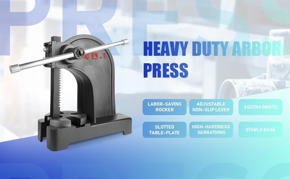 1Ton Manual Desktop Arbor Press Cast Iron Arbor Press Desktop Metal Machine