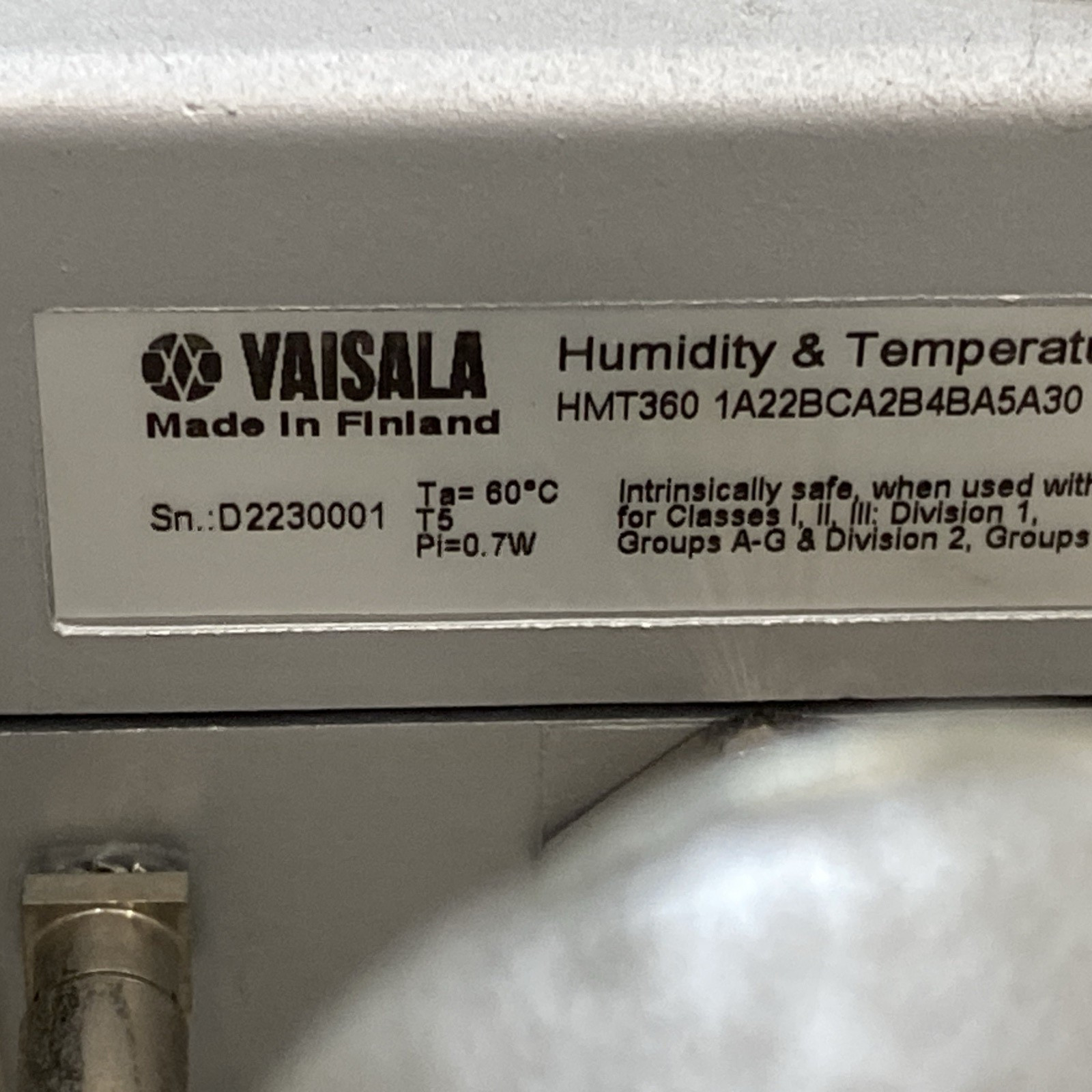 Vaisala HMT360 humidity temperature transmitter & Probe HMP360 Finland