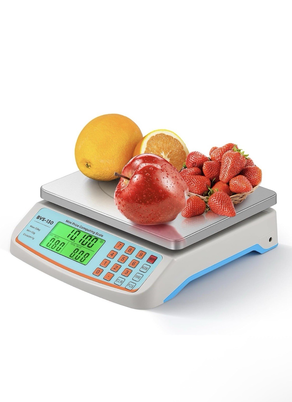 Bonvoisin 66lb/30kg Food Scale Stainless Steel Price Computing kg/lb/oz 1g