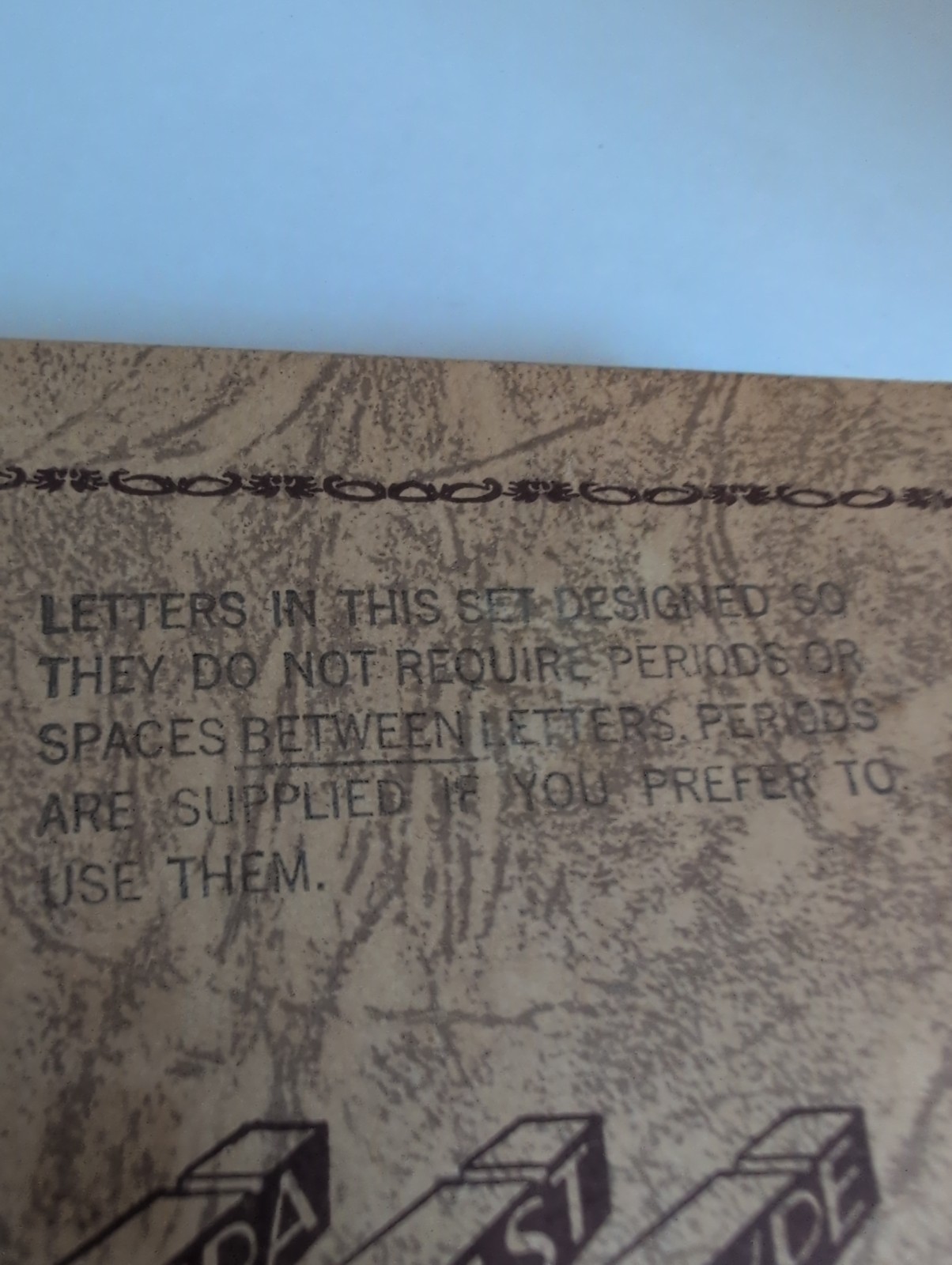 Vintage Franklin MFG. Corp.»Duracast Type» Hot Stamping/ Foil Embossing