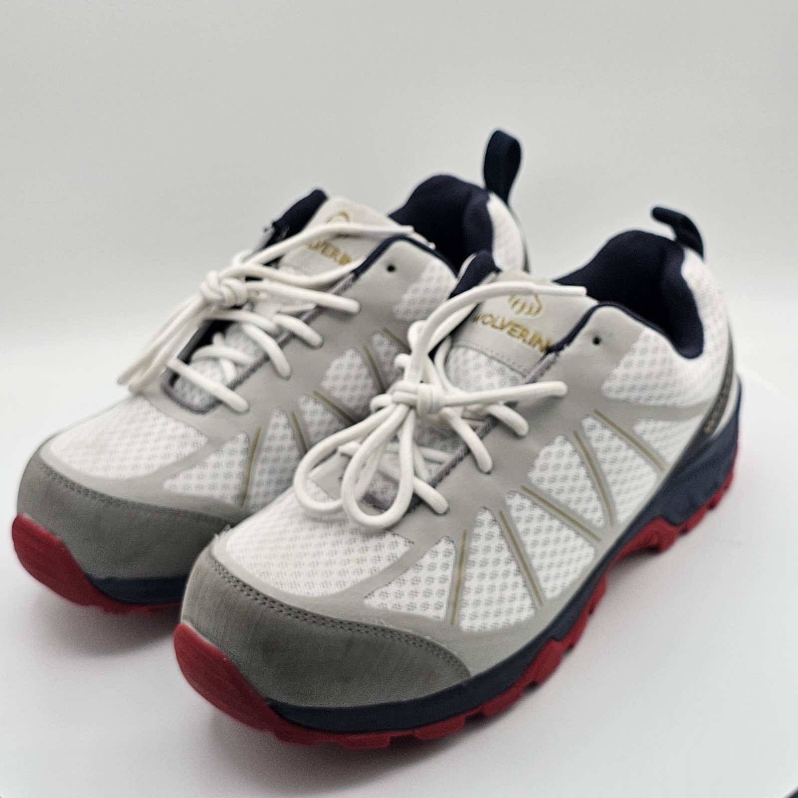 Wolverine Amherst II CarbonMAX Gray Blue Red Mens 8.5 Composite Toe Work Shoes